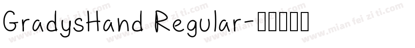 GradysHand Regular字体转换